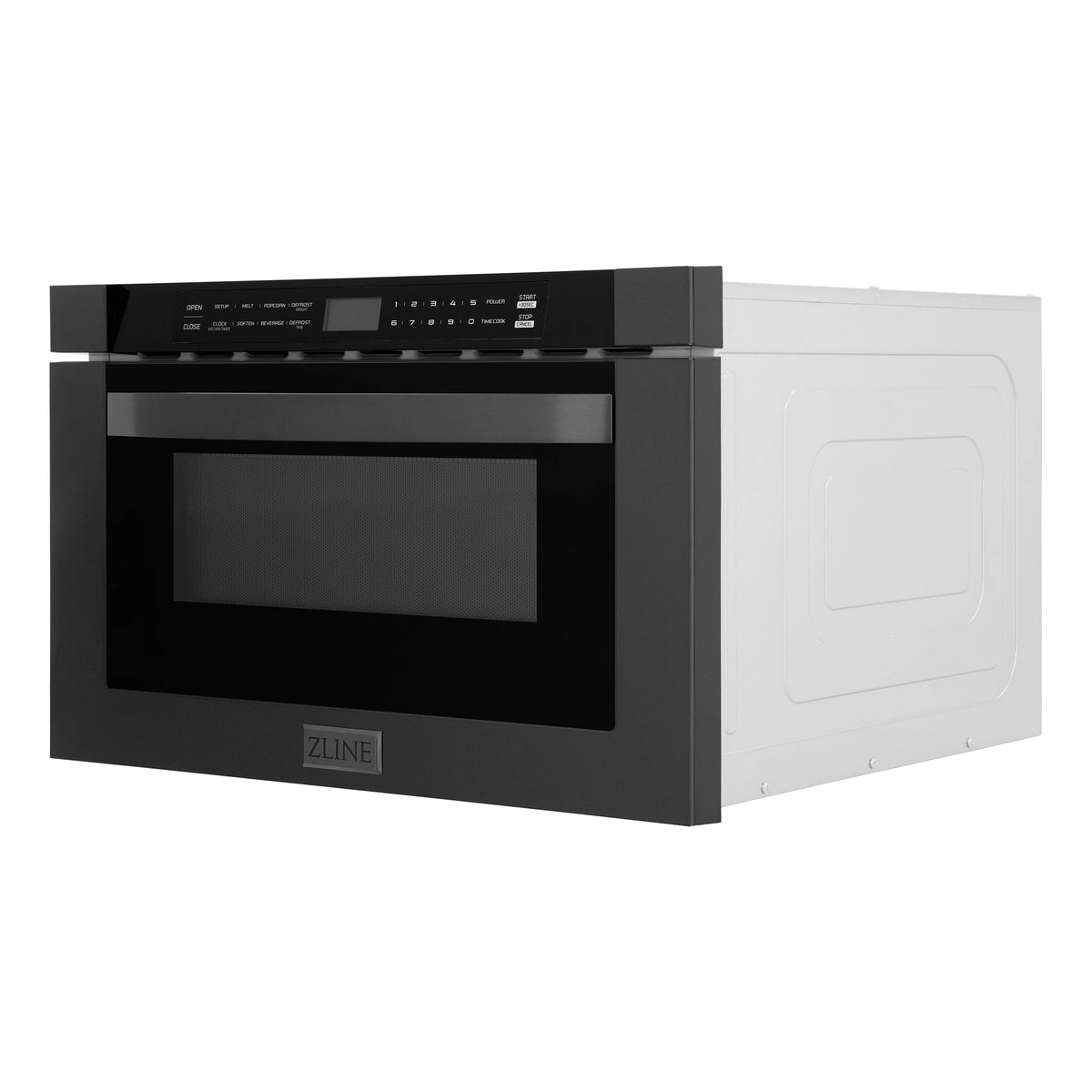 ZLINE 24&quot; 1.2 cu. ft. Built-in Microwave Drawer in Black Stainless Steel