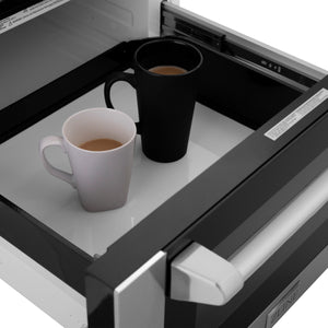 ZLINE 24" 1.2 cu. ft. Built-in Microwave Drawer with a Traditional Handle in Stainless Steel