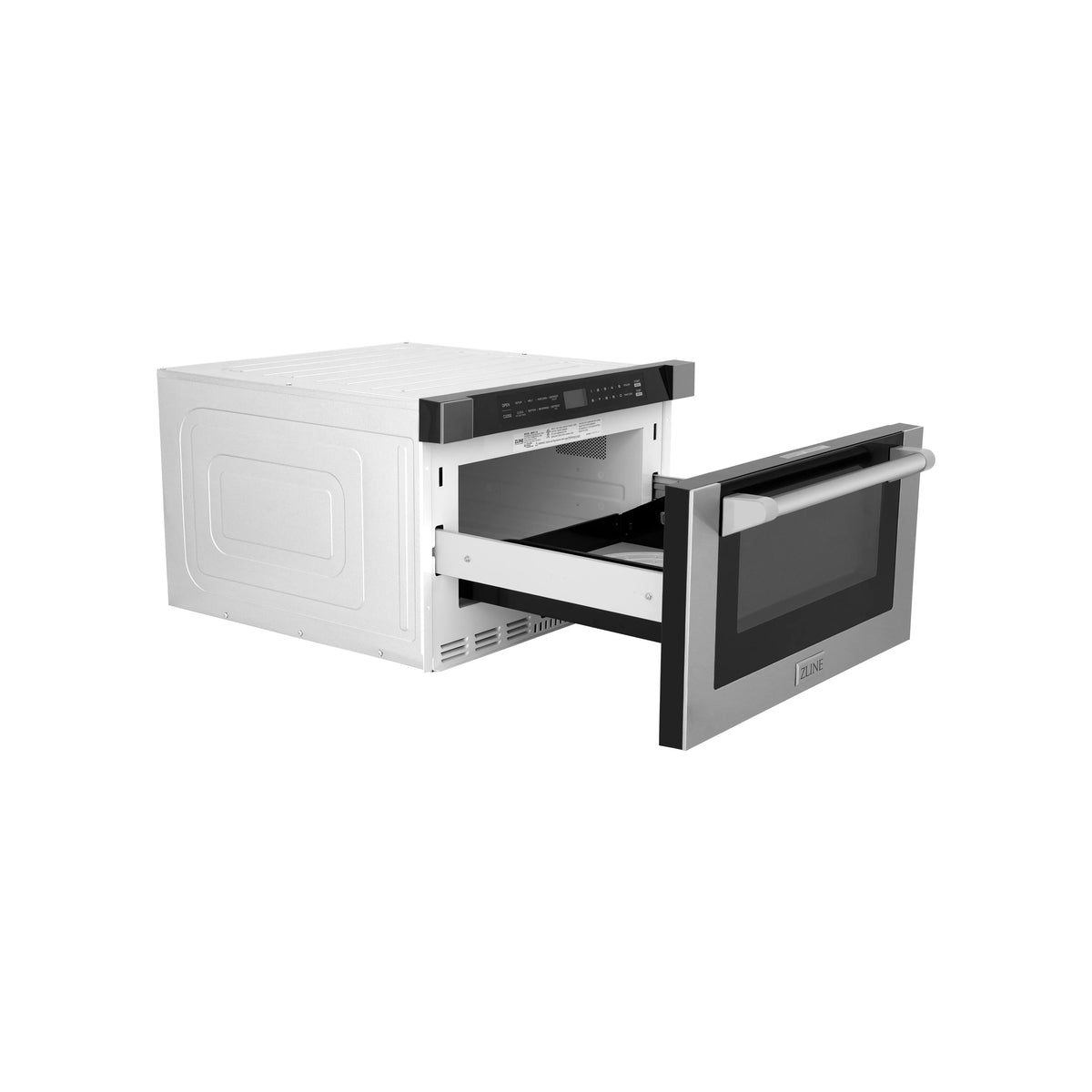 ZLINE 24&quot; 1.2 cu. ft. Built-in Microwave Drawer with a Traditional Handle in Stainless Steel