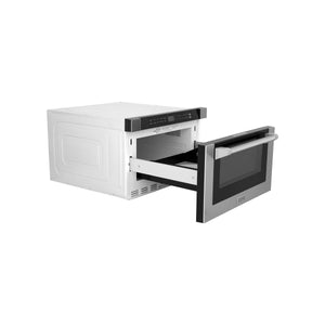 ZLINE 24" 1.2 cu. ft. Built-in Microwave Drawer with a Traditional Handle in Stainless Steel