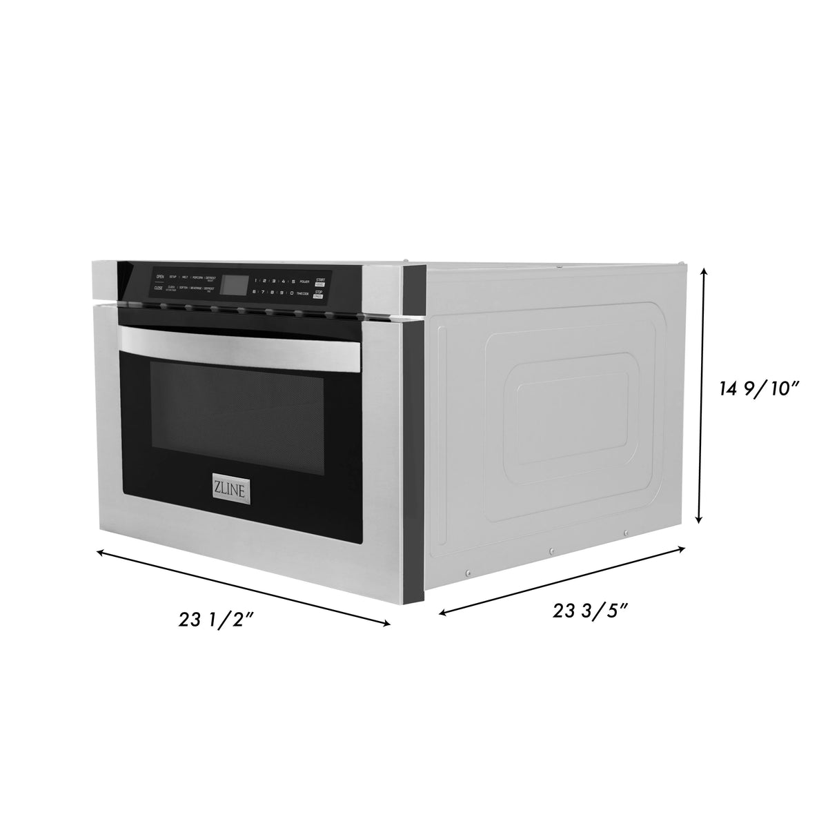 ZLINE - Kitchen Package with Refrigeration, 60&quot; Stainless Steel Dual Fuel Range, 60&quot; Range Hood, Microwave Drawer, and 24&quot; Tall Tub Dishwasher