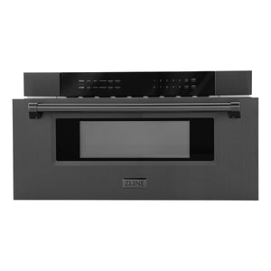 ZLINE 30" 1.2 cu. ft. Built-in Microwave Drawer in Black Stainless Steel