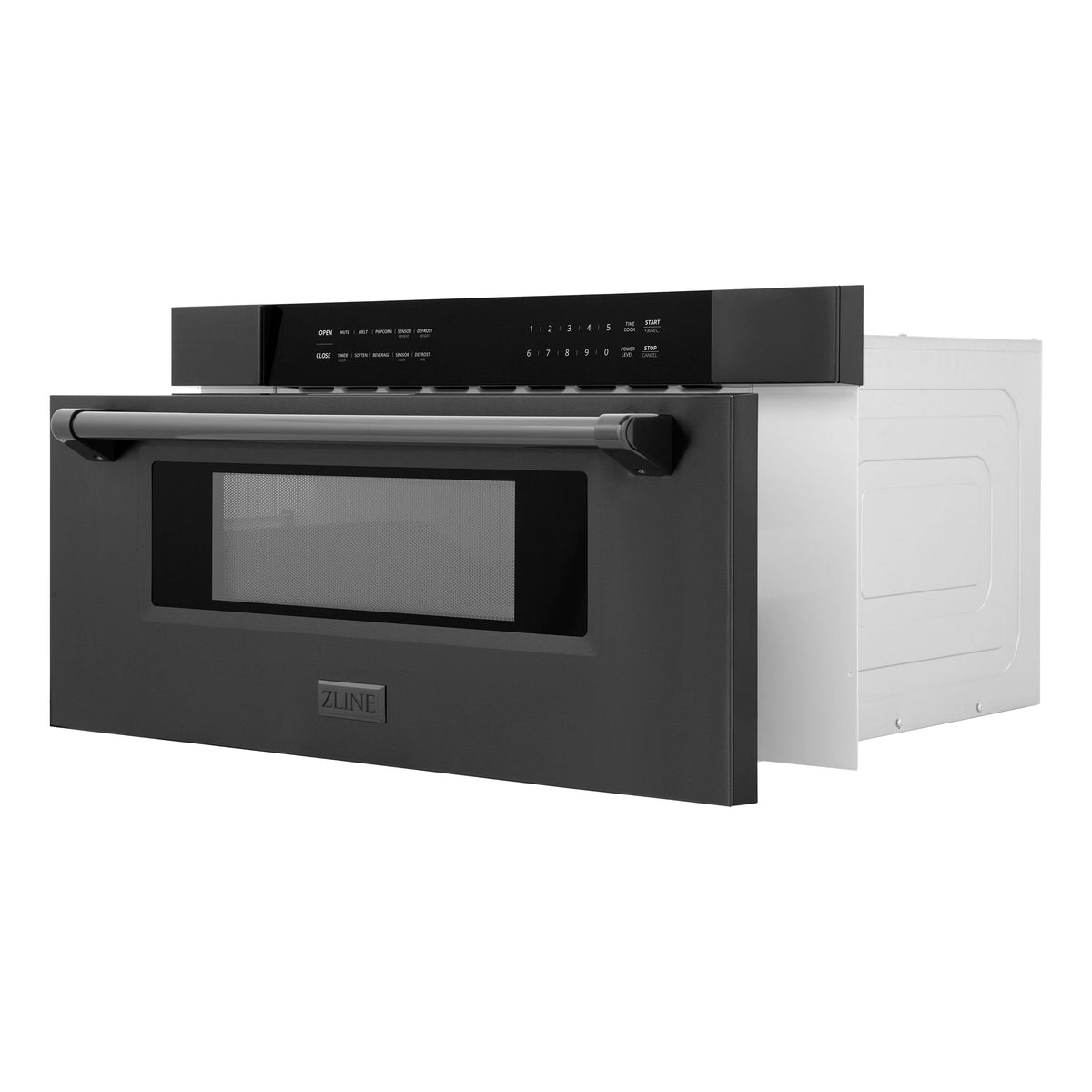ZLINE 30&quot; 1.2 cu. ft. Built-in Microwave Drawer in Black Stainless Steel