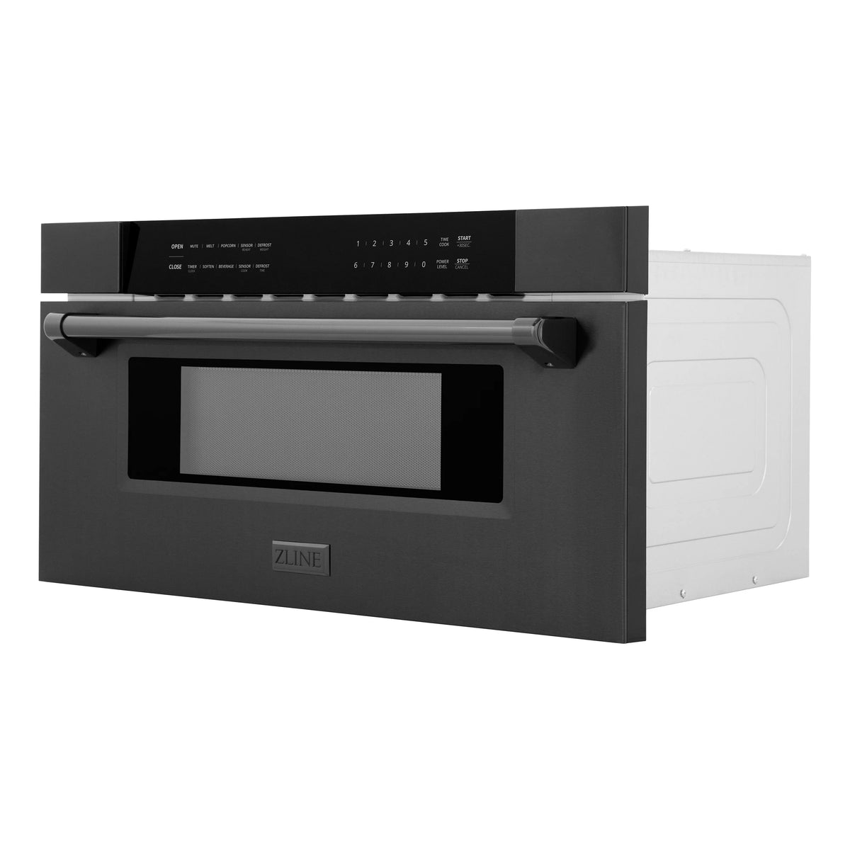 ZLINE 30&quot; 1.2 cu. ft. Built-in Microwave Drawer in Black Stainless Steel