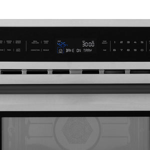 ZLINE - Autograph Edition 30” 1.6 cu ft. Built-in Convection Microwave Oven in Stainless Steel and Matte Black Accents