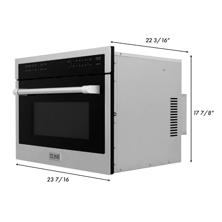 ZLINE 24&quot; 1.6 cu ft. Built-in Convection Microwave Oven in Fingerprint Resistant with Speed and Sensor Cooking
