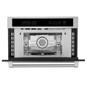 ZLINE - Stainless Steel 30" Built-in Convection Microwave Oven and 30" Single Wall Oven with Self Clean