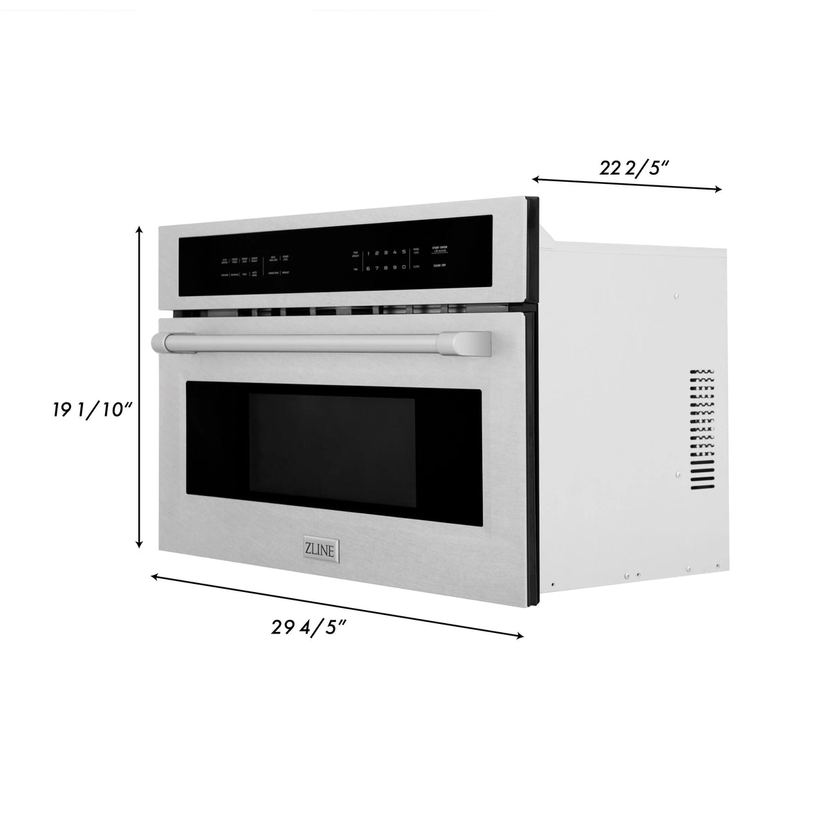 ZLINE 30” 1.6 cu ft. Built-in Convection Microwave Oven in Fingerprint Resistant Stainless Steel with Speed and Sensor Cooking