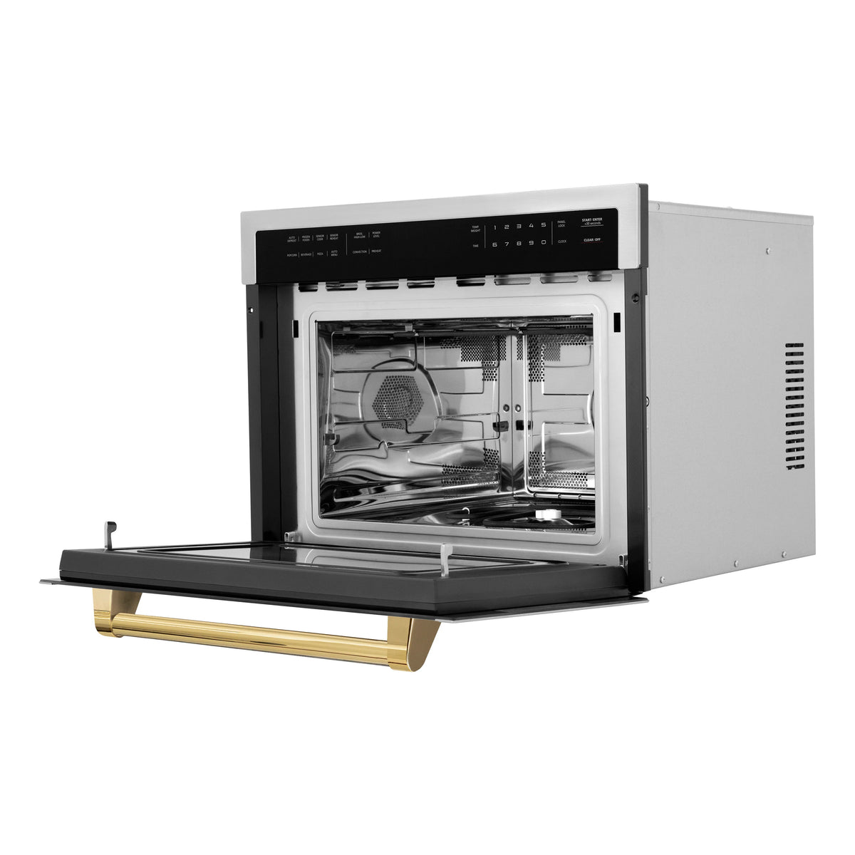 ZLINE - Autograph Edition 24&quot; 1.6 cu ft. Built-in Convection Microwave Oven in Stainless Steel and Gold Accents