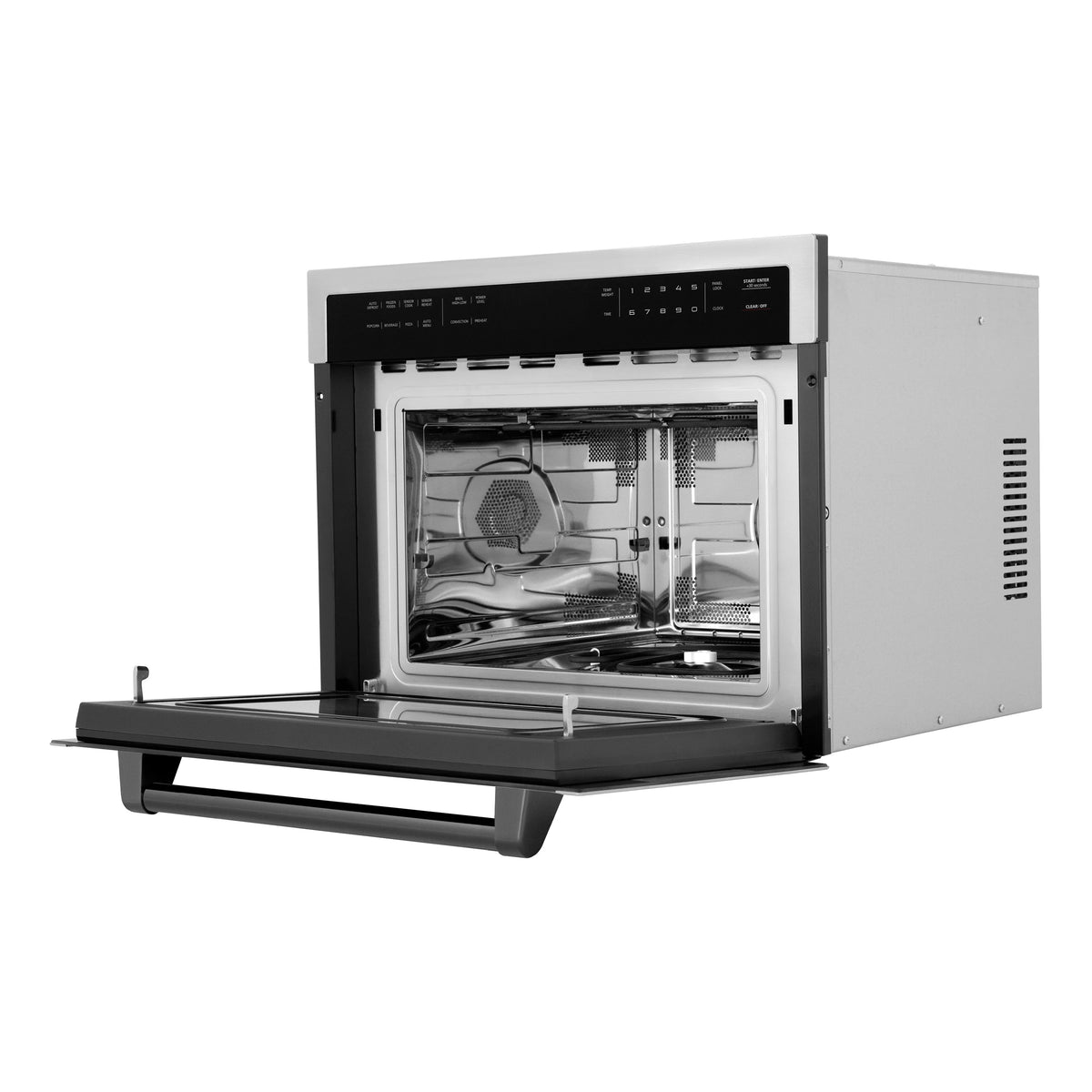 ZLINE - Autograph Edition 24&quot; 1.6 cu ft. Built-in Convection Microwave Oven in Stainless Steel and Matte Black Accents