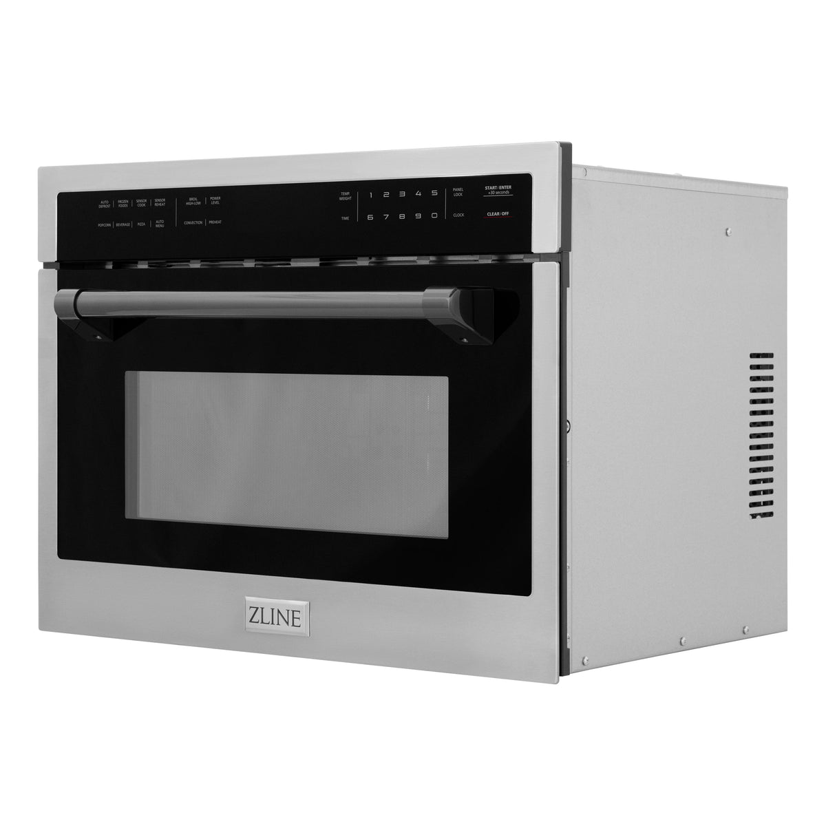 ZLINE - Autograph Edition 24&quot; 1.6 cu ft. Built-in Convection Microwave Oven in Stainless Steel and Matte Black Accents