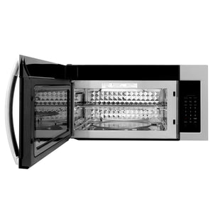 ZLINE 30" Kitchen Package with Stainless Steel Dual Fuel Range, Modern Over The Range Microwave and Dishwasher