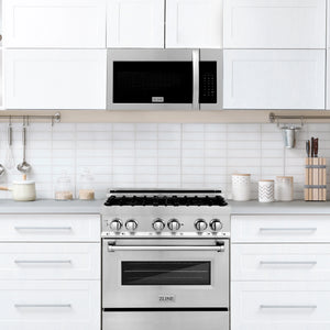 ZLINE 1.5 cu. ft. Over the Range Convection Microwave Oven in Stainless Steel with Modern Handle and Sensor Cooking