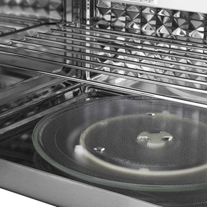 ZLINE - 30" Kitchen Package Stainless Steel Dual Fuel Range and Over The Range Microwave with Traditional Handle