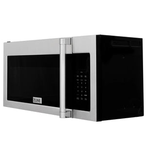ZLINE 30" 1.5 cu. ft. Over the Range Microwave in Fingerprint Resistant Stainless Steel, Traditional Handle and Set of 2 Charcoal Filters