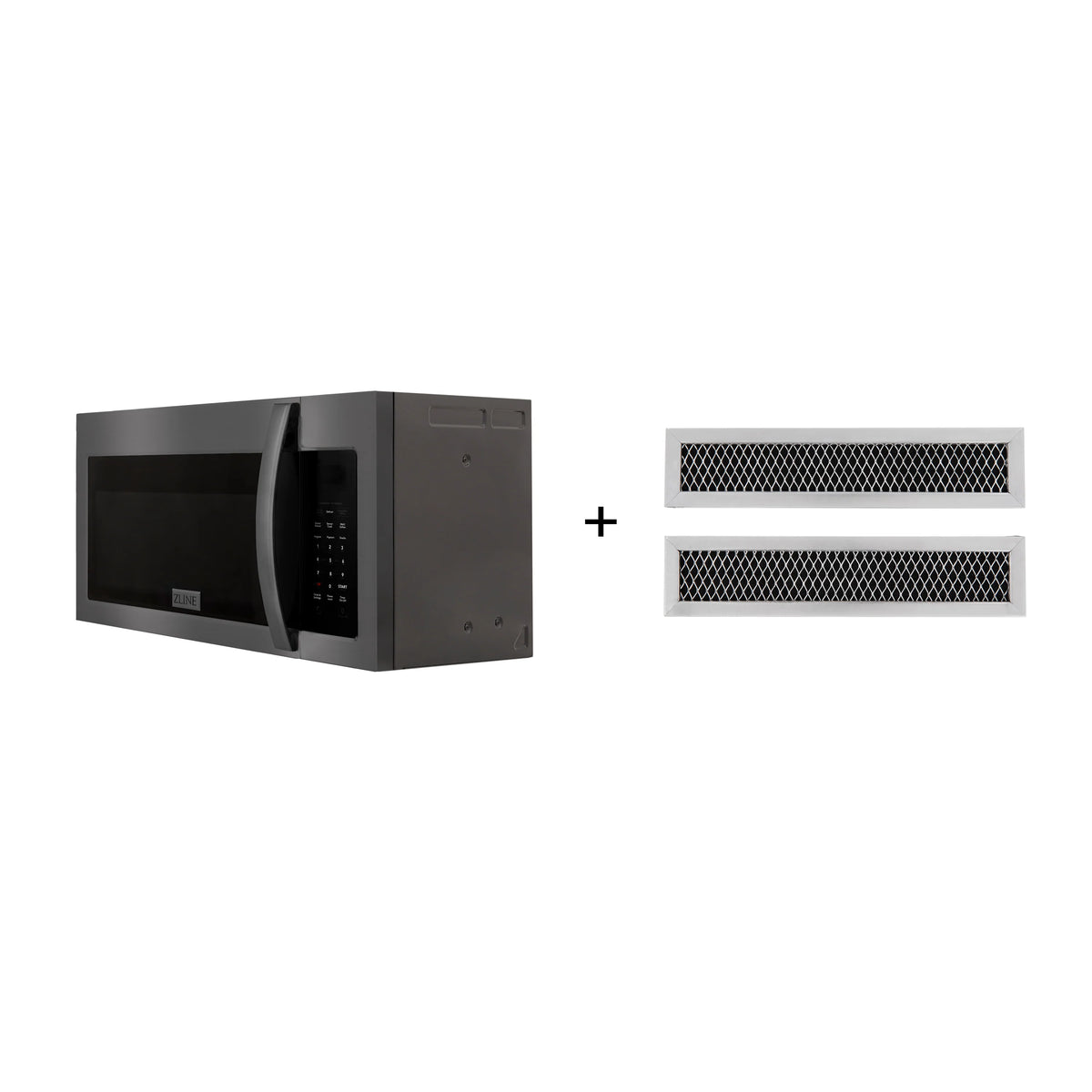 ZLINE - Recirculating Over the Range Convection Microwave Oven with Charcoal Filters in Black Stainless Steel (MWO-OTRCF-30-BS)