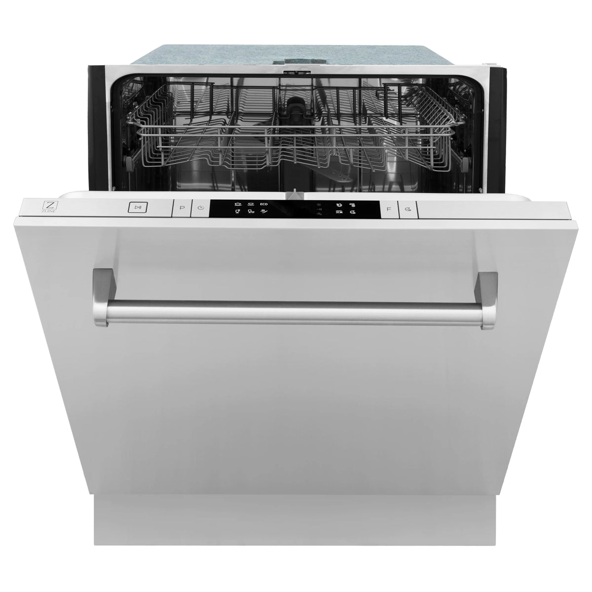 ZLINE 24 in. Stainless Steel Top Control Dishwasher with Stainless Steel Tub and Traditional Style Handle, 52dBa