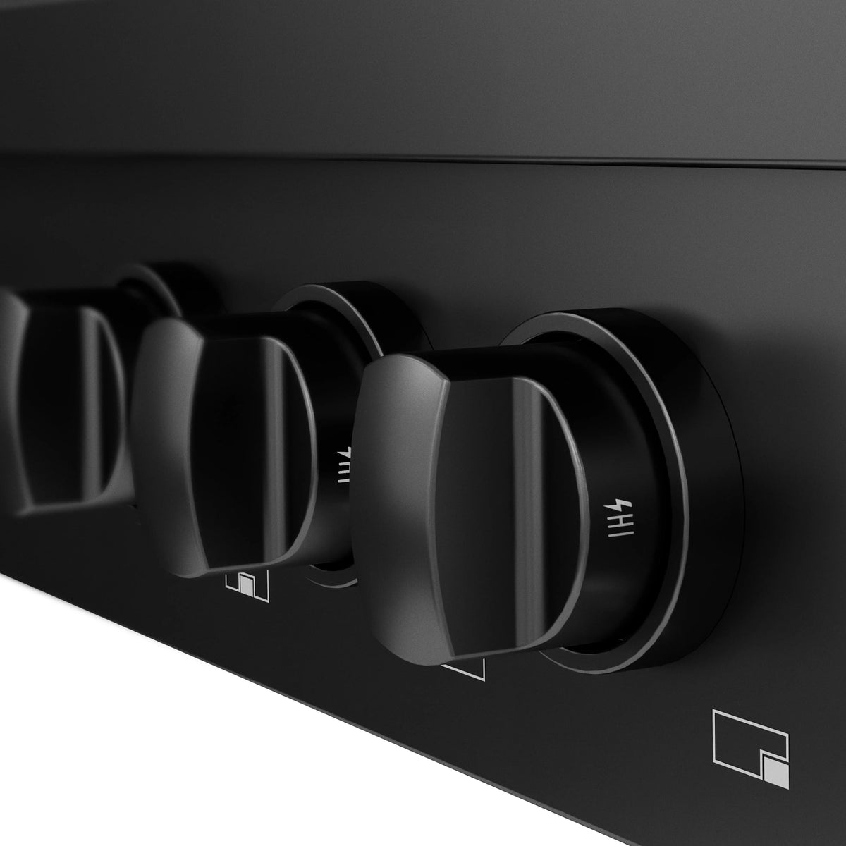 ZLINE - 36 in. Paramount Gas Rangetop with 6 Burners and Porcelain Cooktop in Black Stainless Steel