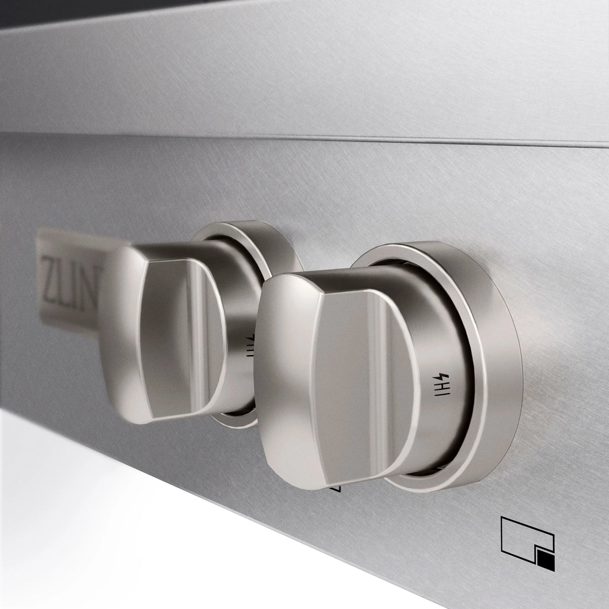 ZLINE - 30 in. Paramount Gas Rangetop with 4 Brass Burners and Porcelain Cooktop in Satin Stainless Steel