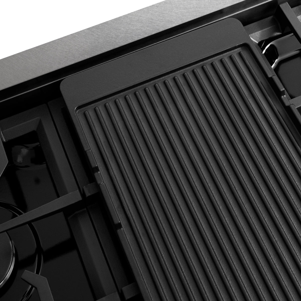 ZLINE - 48 in. Paramount Gas Rangetop with 8 Burners and Porcelain Cooktop in Satin Stainless Steel