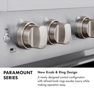 ZLINE - 48 in. 6.7 cu. ft. Paramount Double Oven Dual Fuel Range with 8 Burner Gas Cooktop in Stainless Steel (SDR48)