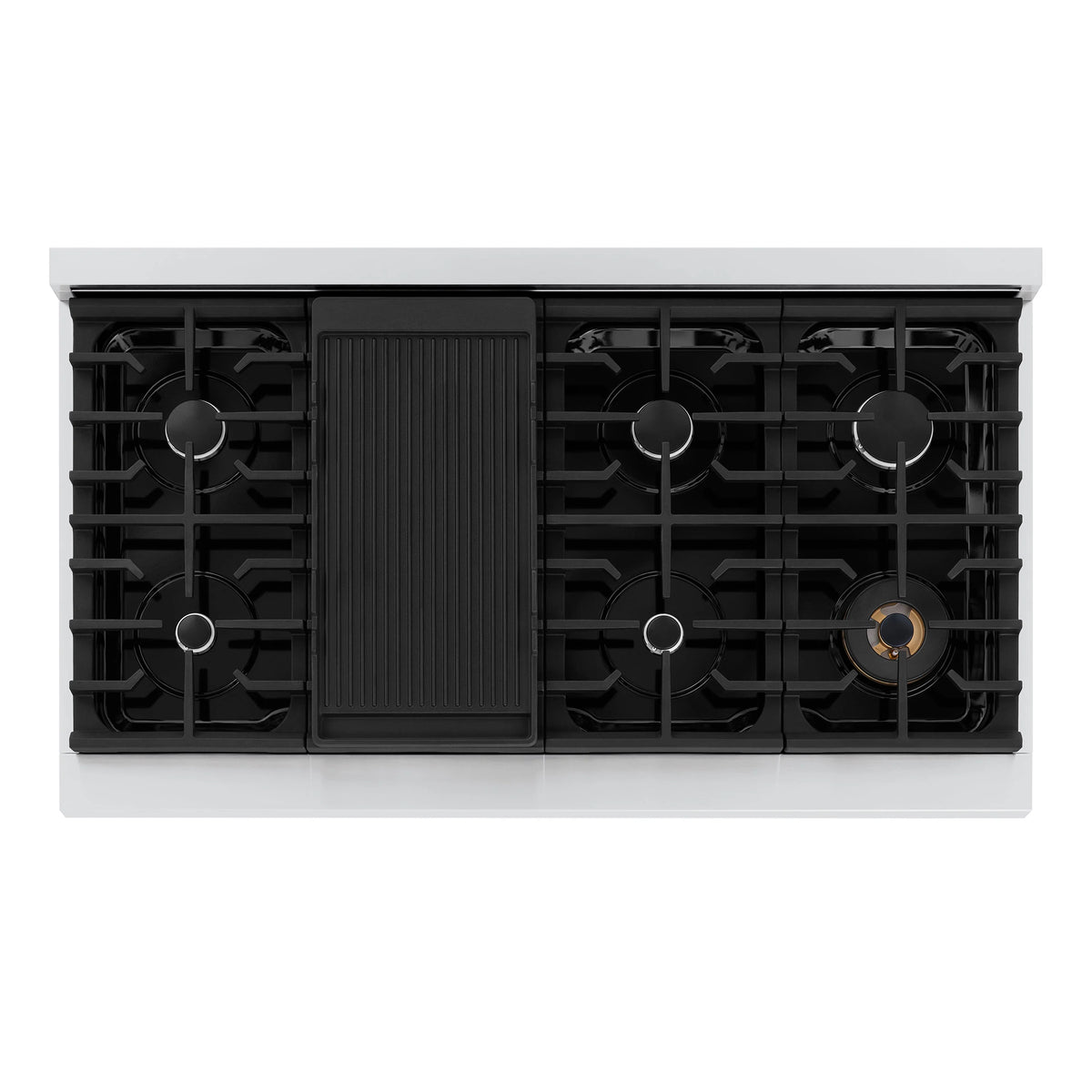 ZLINE - 48 in. Paramount Gas Rangetop with 8 Burners and Porcelain Cooktop in Stainless Steel (SRT48)