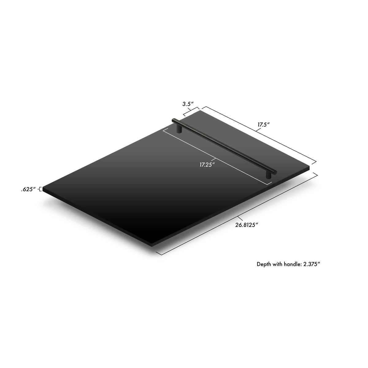 ZLINE 18 in. Compact Black Stainless Steel Top Control Dishwasher with Stainless Steel Tub and Modern Style Handle, 52dBa