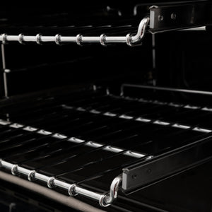 ZLINE Autograph Edition 30" 4.0 cu. ft. Dual Fuel Range, Gas Stove, Electric Oven in Black Stainless Steel with Champagne Bronze Accents