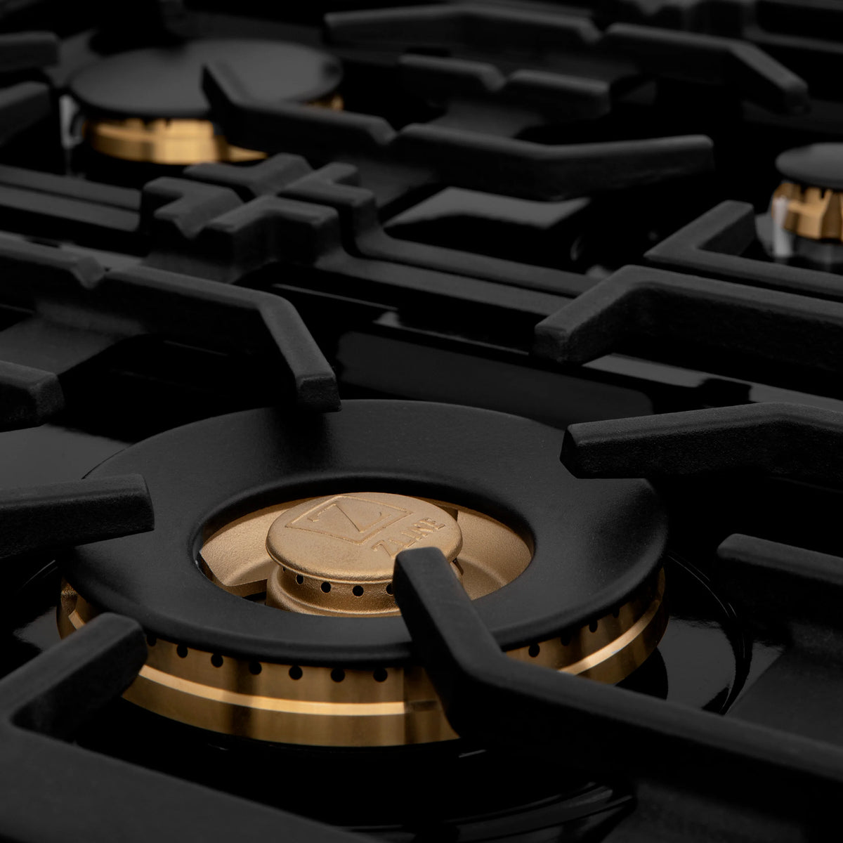 ZLINE - 60 in. 7.4 cu. ft. Legacy Dual Fuel Range with 9 Burner Gas Cooktop and 2 Electric Convection Ovens in Black Stainless Steel