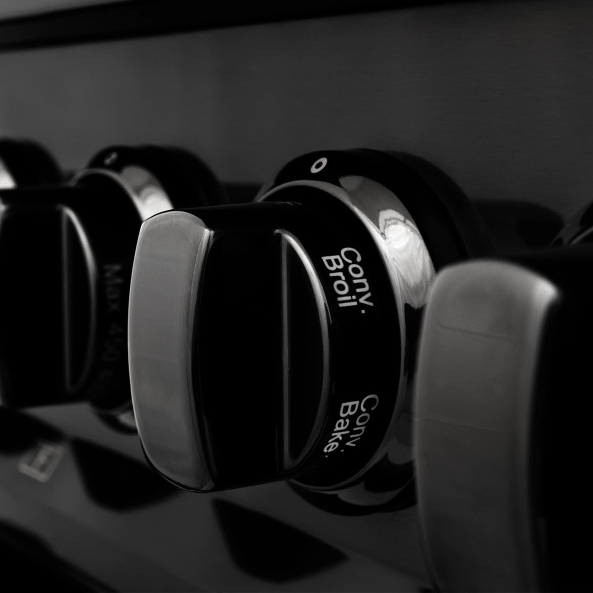 ZLINE - 60 in. 7.4 cu. ft. Legacy Dual Fuel Range with 9 Burner Gas Cooktop and 2 Electric Convection Ovens in Black Stainless Steel