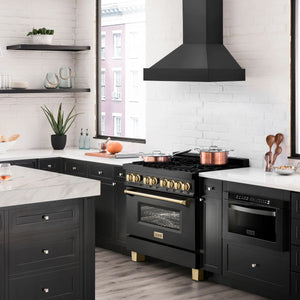 ZLINE - 36" Ducted Vent Black Stainless Steel Wall Mount Range Hood (BS655N-36)
