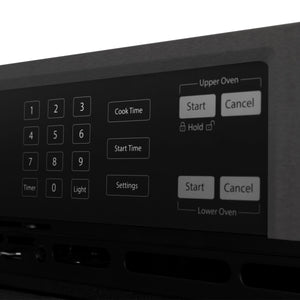 ZLINE - 30 in. Professional True Convection Double Wall Oven with Air Fry and Self Clean in Black Stainless Steel
