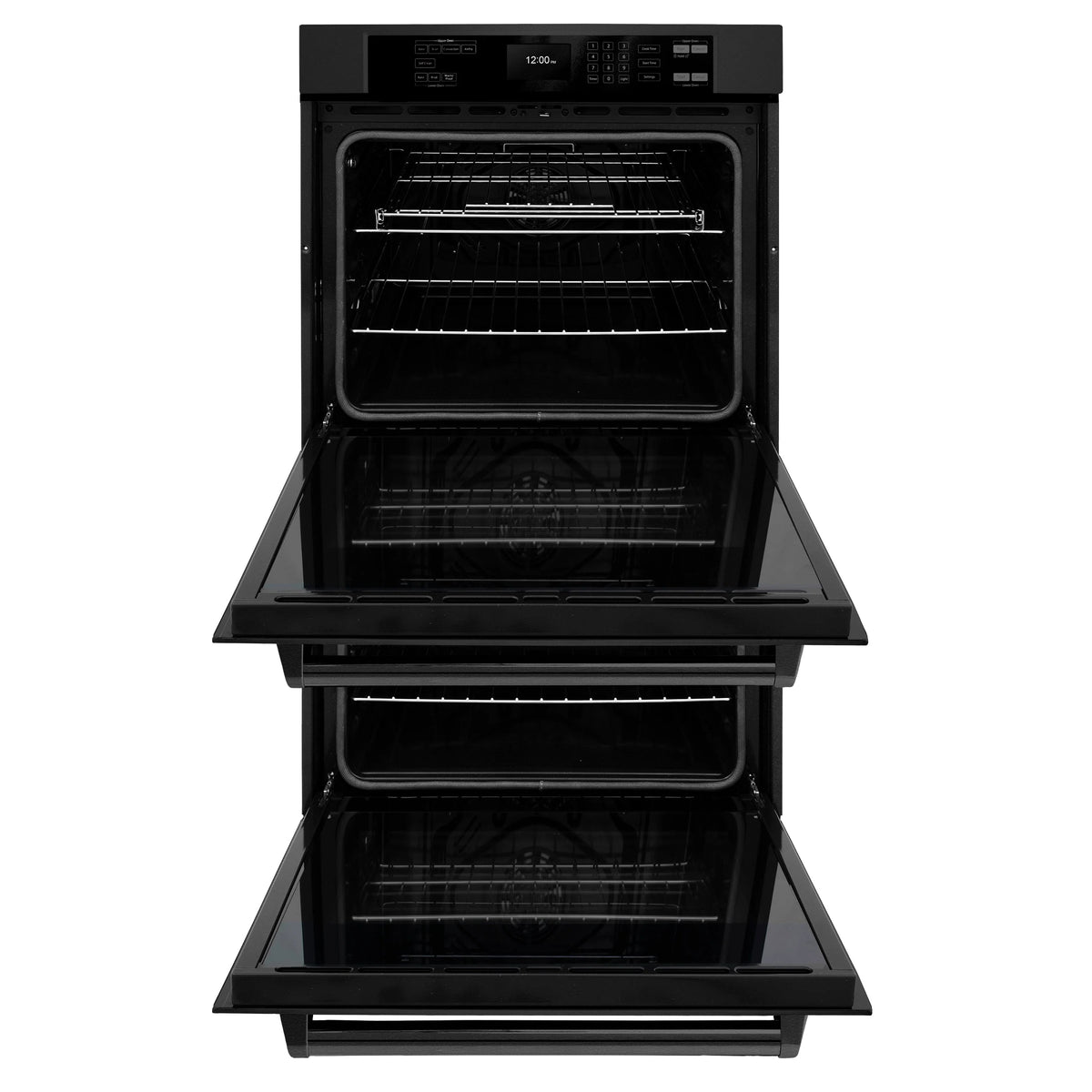ZLINE - 30 in. Professional True Convection Double Wall Oven with Air Fry and Self Clean in Black Stainless Steel