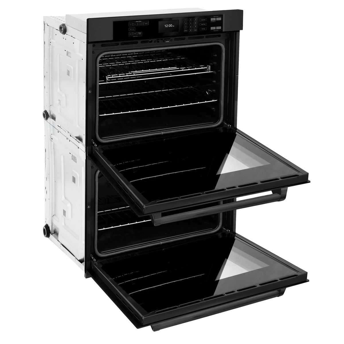 ZLINE - 30 in. Professional True Convection Double Wall Oven with Air Fry and Self Clean in Black Stainless Steel