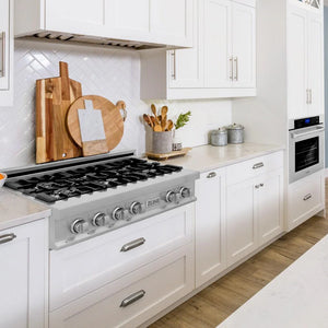 ZLINE - Kitchen Package with 36" Stainless Steel Rangetop and 30" Single Wall Oven (2KP-RTAWS36)