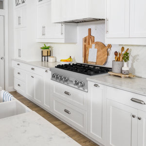 ZLINE Kitchen Package with Refrigeration, 36" Stainless Steel Rangetop, 36" Range Hood, 30" Double Wall Oven and 24" Tall Tub Dishwasher