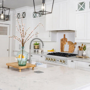 ZLINE - Autograph Edition 36 in. Legacy Gas Rangetop with 6 Burners and Porcelain Cooktop in Satin Stainless Steel with Polished Gold Accents