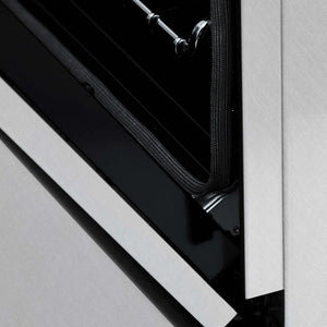 ZLINE - 24 in. 2.8 cu. ft. Legacy Dual Fuel Range with 4 Burner Gas Cooktop and Electric Convection Oven in Satin Stainless Steel