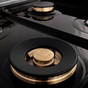 ZLINE - Autograph Edition 60 in. 7.4 cu. ft. Legacy Dual Fuel Range with 9 Burner Gas Cooktop and 2 Electric Convection Ovens in Stainless Steel with White Matte Doors and Matte Black Accents