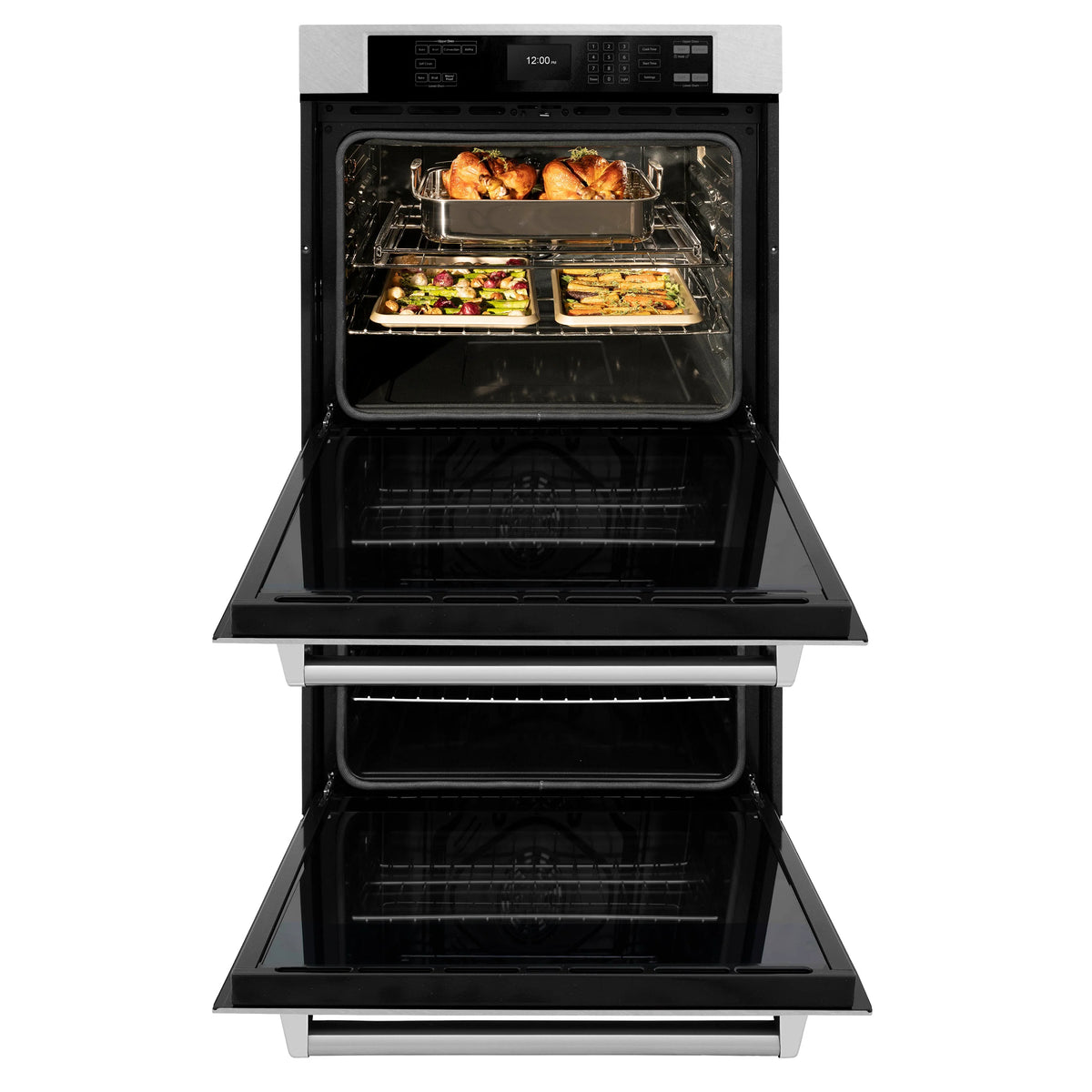 ZLINE - 30 in. Professional True Convection Double Wall Oven with Air Fry and Self Clean in Satin Stainless Steel
