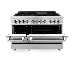 ZLINE 48" 6.0 cu. ft. Dual Fuel Range with Gas Stove and Electric Oven in Stainless Steel (RA48)