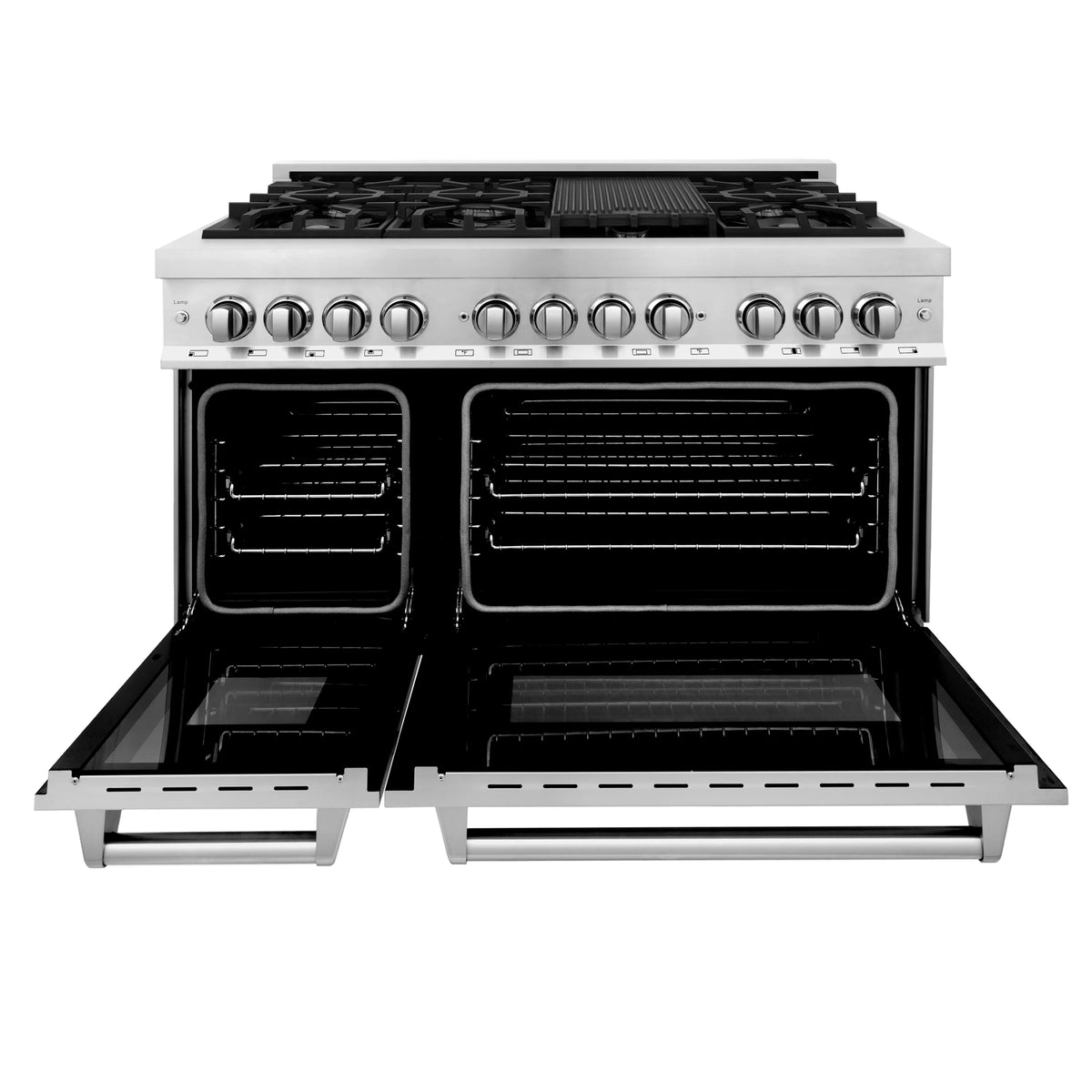 ZLINE - 48&quot; 6.0 cu. ft. Dual Fuel Range with Gas Stove and Electric Oven in Stainless Steel (RA48)