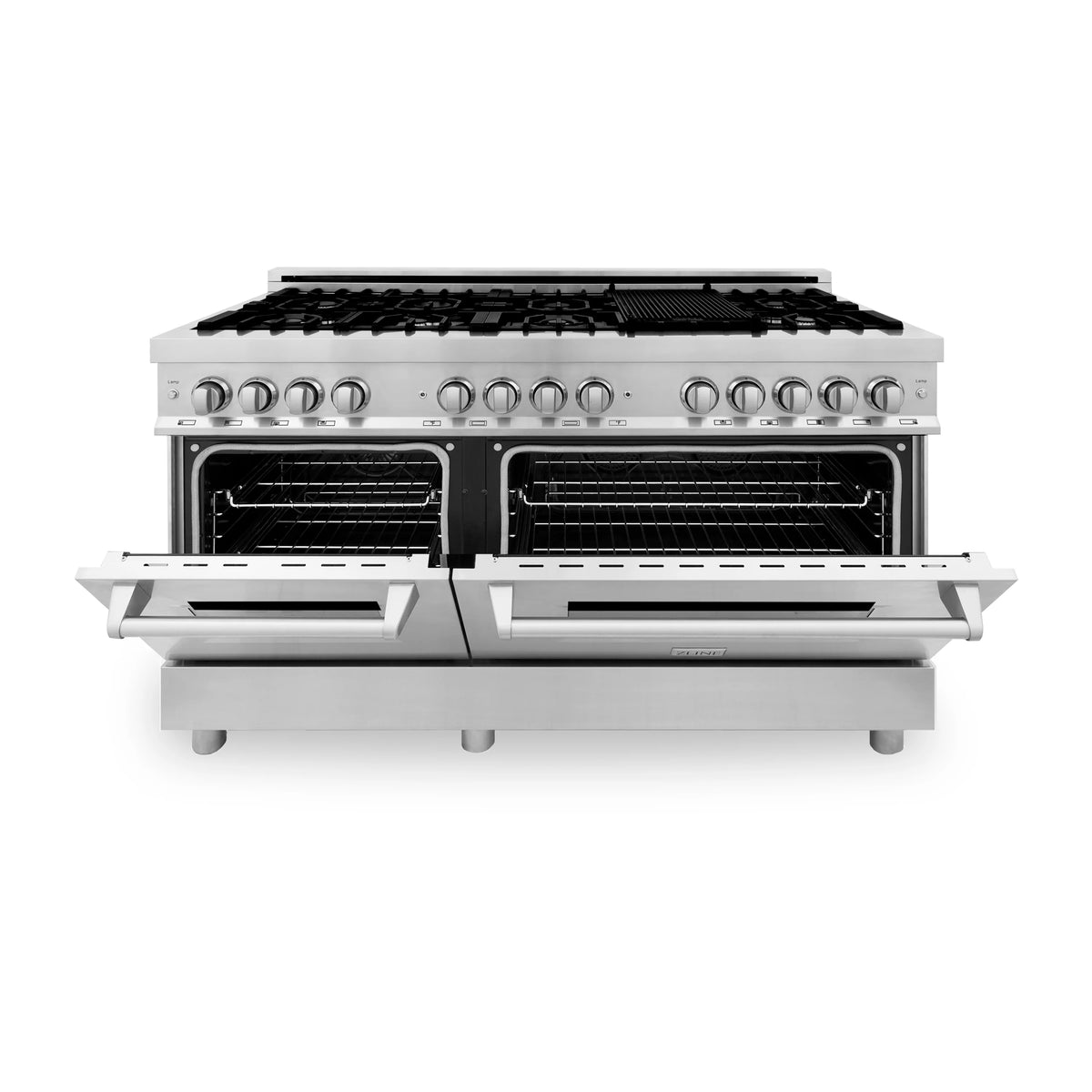 ZLINE - 60&quot; 7.4 cu. ft. Dual Fuel Range with Gas Stove and Electric Oven in Stainless Steel (RA60)