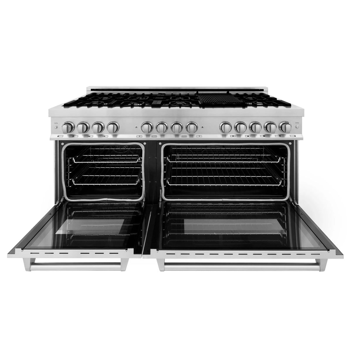 ZLINE - 60&quot; 7.4 cu. ft. Dual Fuel Range with Gas Stove and Electric Oven in Stainless Steel (RA60)