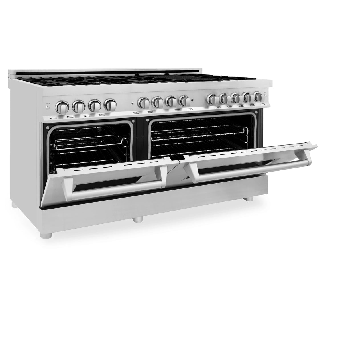 ZLINE - 60&quot; 7.4 cu. ft. Dual Fuel Range with Gas Stove and Electric Oven in Stainless Steel (RA60)