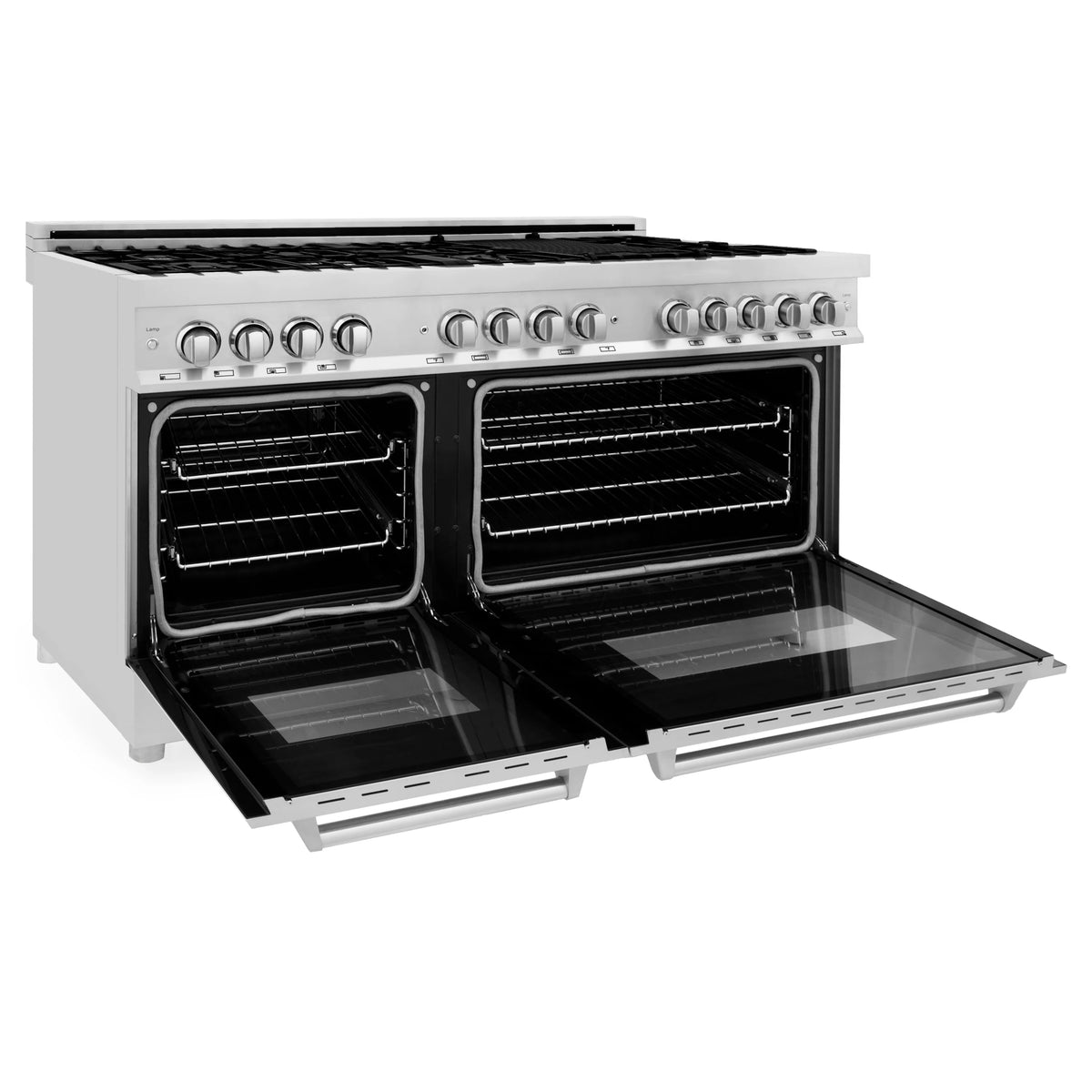 ZLINE - 60&quot; 7.4 cu. ft. Dual Fuel Range with Gas Stove and Electric Oven in Stainless Steel (RA60)