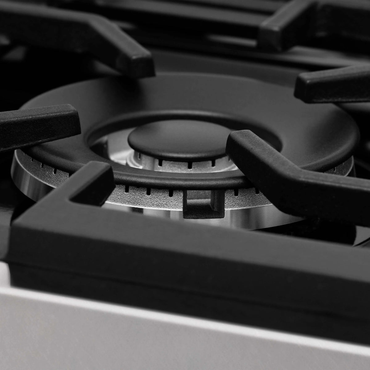 ZLINE - 30 in. Kitchen Package with Satin Stainless Steel Dual Fuel Range and Convertible Vent Range Hood