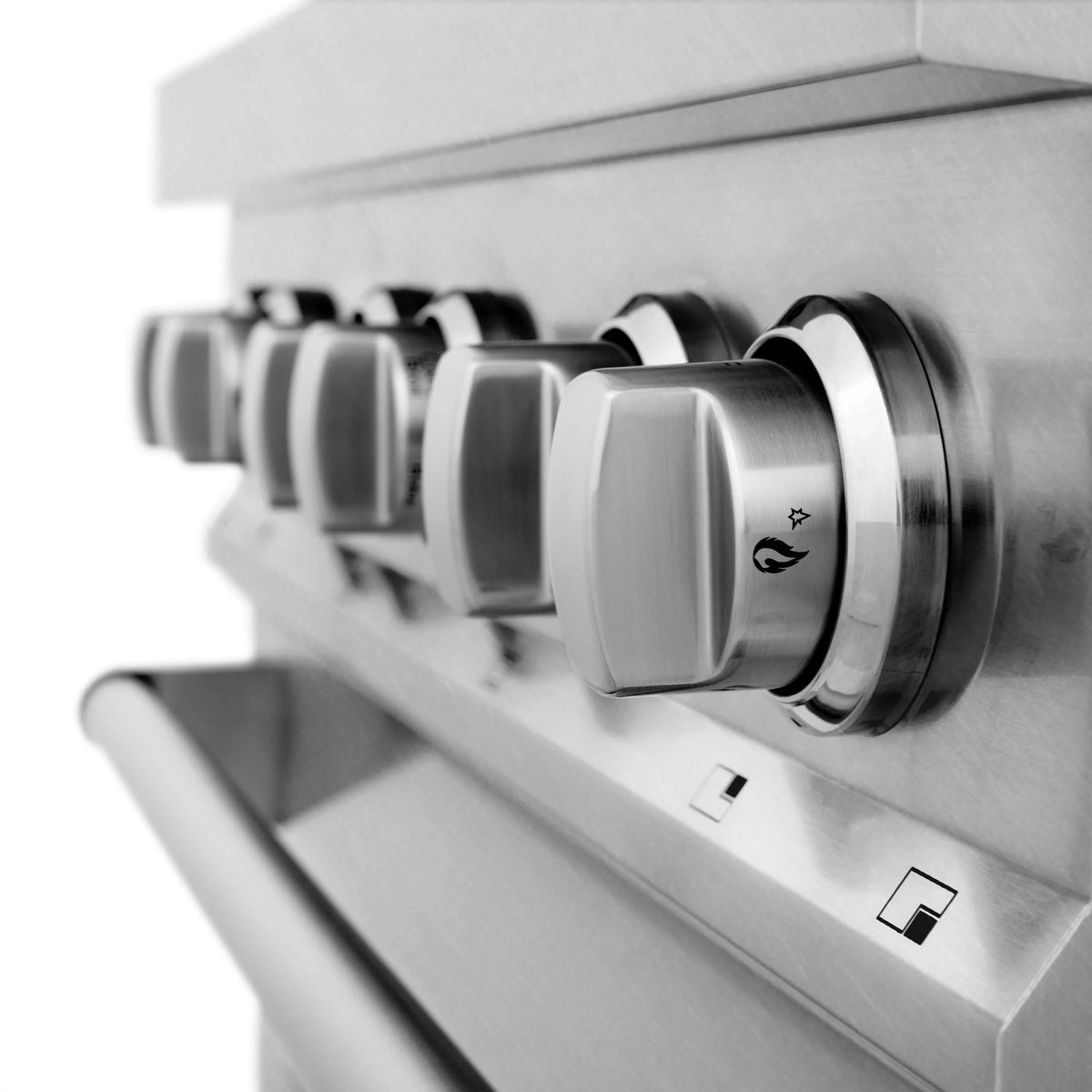 ZLINE - 30 in. Kitchen Package with Satin Stainless Steel Dual Fuel Range and Convertible Vent Range Hood