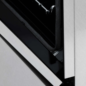 ZLINE - 30 in. Kitchen Package with Satin Stainless Steel Dual Fuel Range and Convertible Vent Range Hood