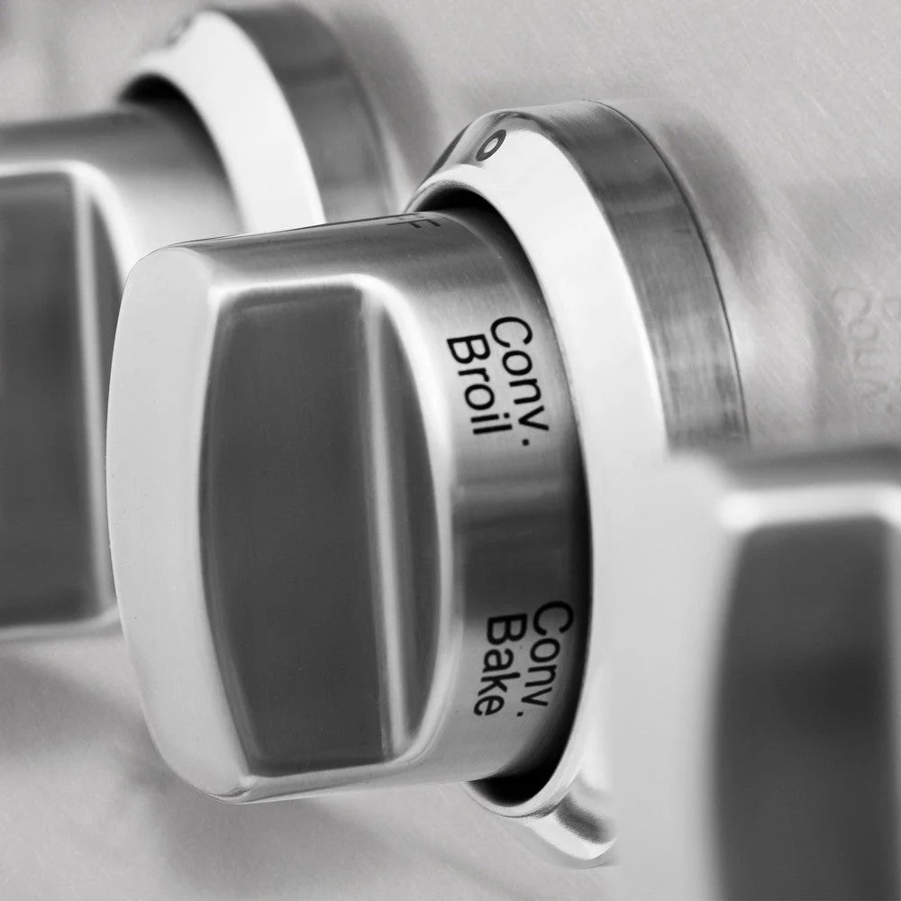 ZLINE - 30 in. 4.0 cu. ft. Legacy Dual Fuel Range with Gas Cooktop and Electric Convection Oven in Satin Stainless Steel with 4 Brass Burners